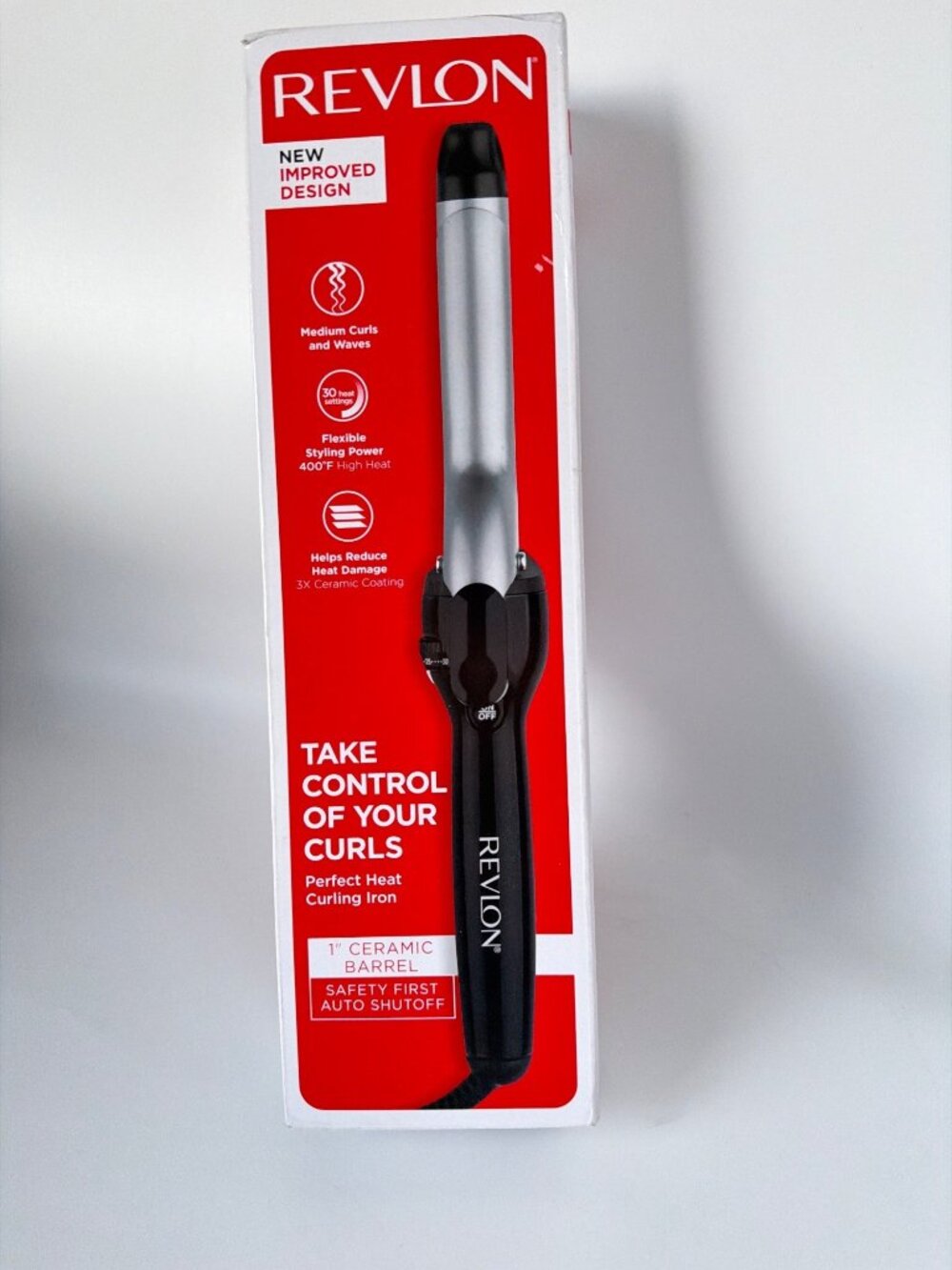 Revlon Perfect Heat 1” Ceramic Barrel Curling Iron RV051 Open Box